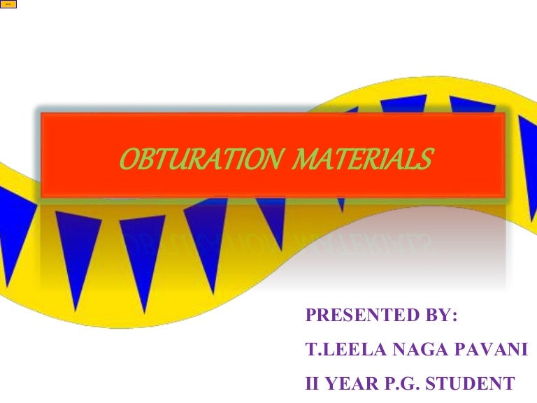 Obturation materials ppt