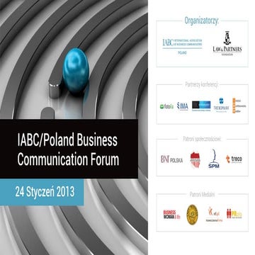 IABC/Poland Business Communication Forum 2013 overview