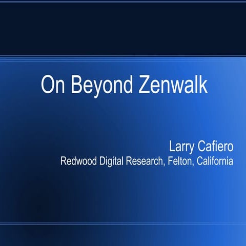 On Beyond Zenwalk - Specialty Distros