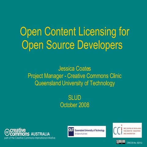 Open Content Licensing for Open Source Programmers
