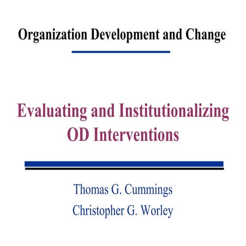 Oc 6440 evaluating od interventions