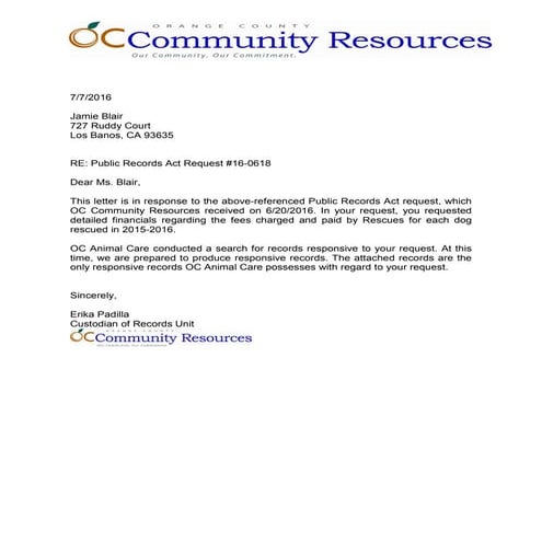 OCAC Rescue Partners paid fees in 2015 PDF