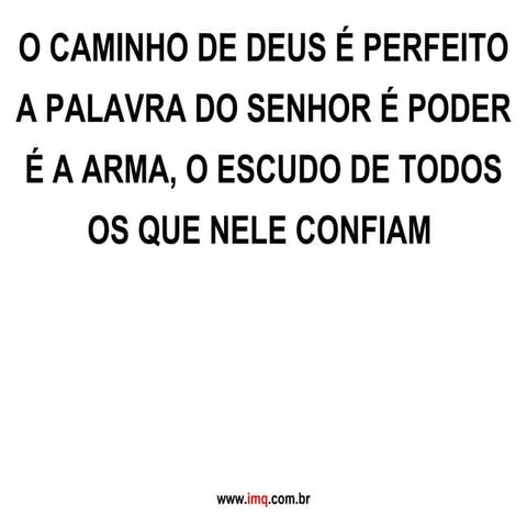 O caminho de Deus é perfeito