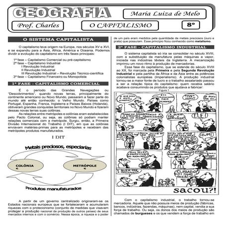 10 Questões Sobre Capitalismo | Capitalismo e Socialismo 10 Exercícios ...