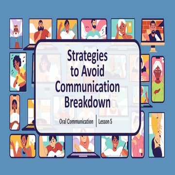 OCC Lesson 5 - Strategies to avoid Communication Breakdown | PDF