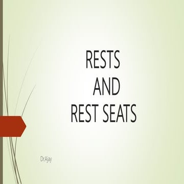Rest and rest seats | PPTX