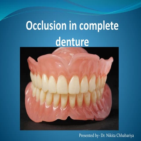 Occlusion in cd