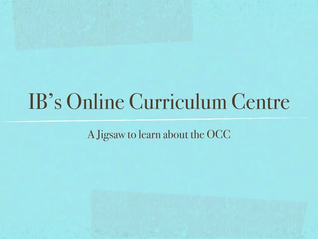 OCC Presentation