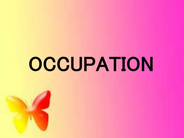 OCCUPATION.ppt