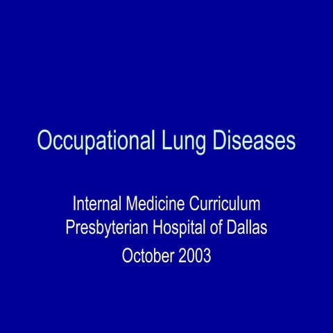 Occupational lung disorder silicosis asbestosis