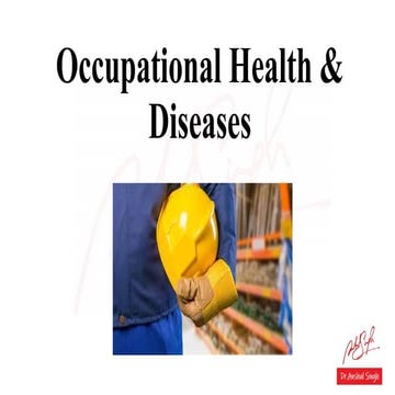 Occupational Health & Diseases I Personal Protective Measures I Dr.Singh