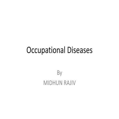 Occupational diseases 11