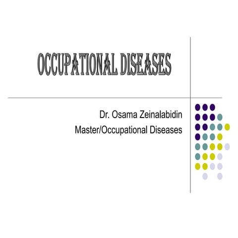 Occupational diseases dr usama