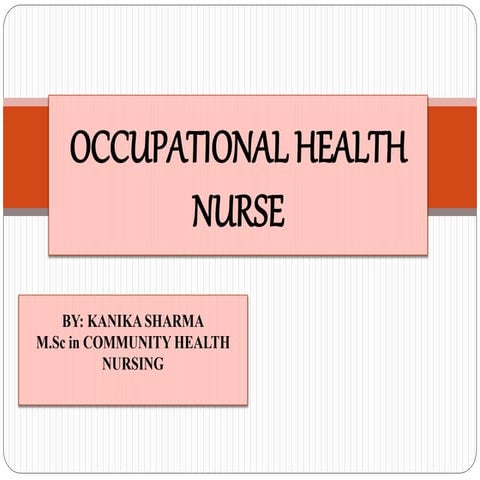 Occupational health