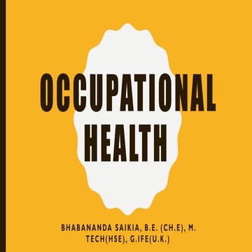 Occupational Health, causes and remedies.pptx
