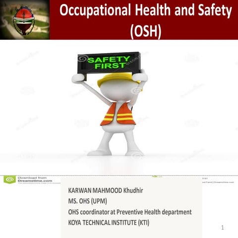 Occupational health and safety (Hazard and Risk assessment )