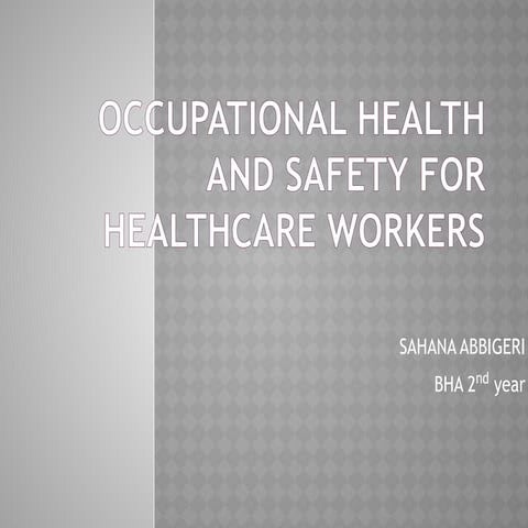 Occupational Health and safety . ppt x..... | PPTX