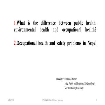 Occupational Health and Safety in Nepal
