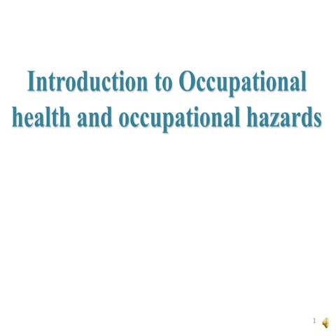 OCCUPATIONAL HEALTH dipesh.ppt