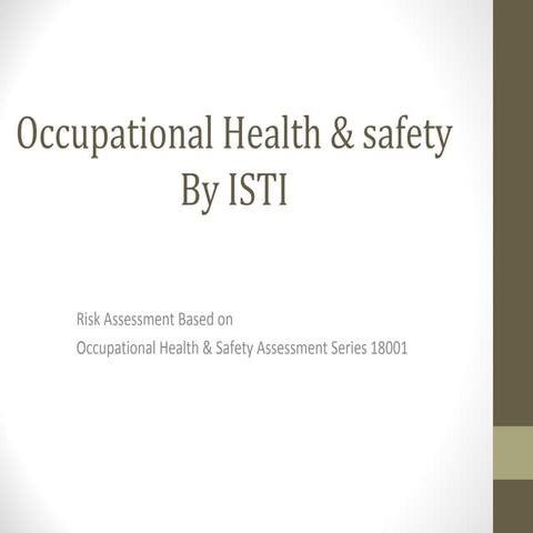Occupational health & safety by (ISTI)
