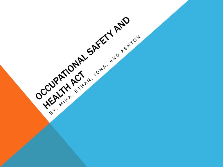 Occupational Safety And Health Act