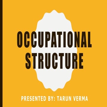 Occupational Structure