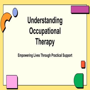 Occupational Therapy.communicare Education