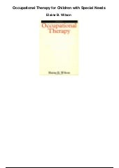 Occupational therapy for children w...