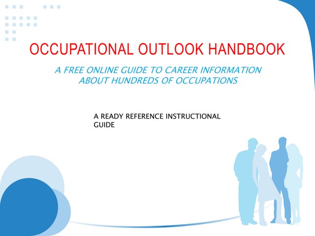 Occupational Outlook Handbook Ready Reference Instructional Guide