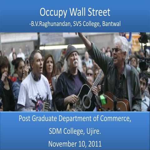 Occupy Wall Street- B.V.Raghunandan