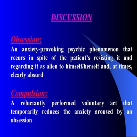 Obsessive-compulsive disorder | PPTX