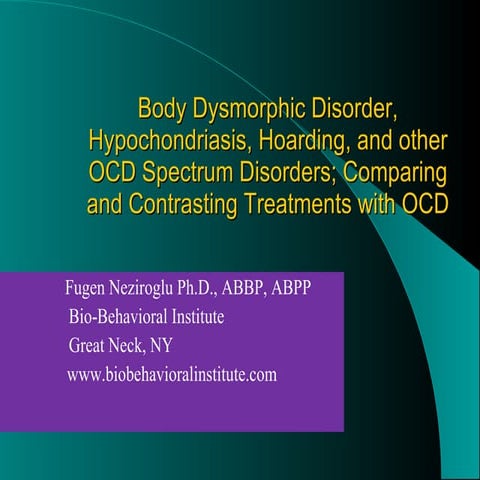 OCD Spectrum Disorders