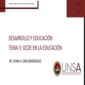 TEMA 3: OCDE EN LA EDUCACIÓN 