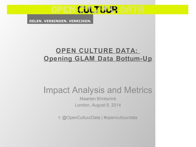 Open Culture Data - Opening GLAM Data Bottum-Up