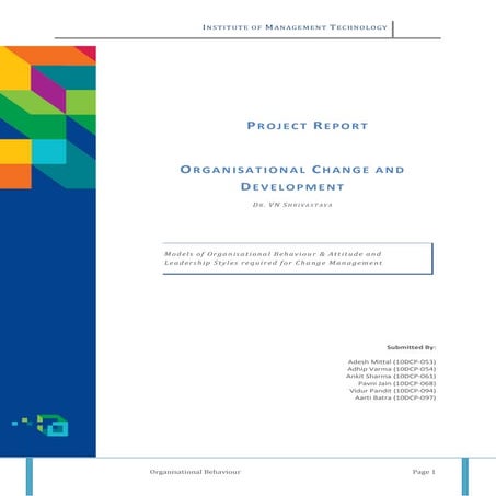 Organizational Behavior, Attitude and Leadership