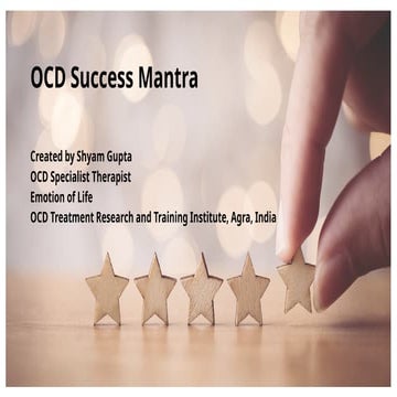 OCD Success Mantra of Emotion of Life India