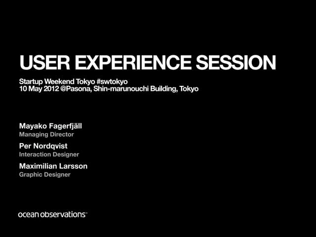 Ocean user experience-swtokyo