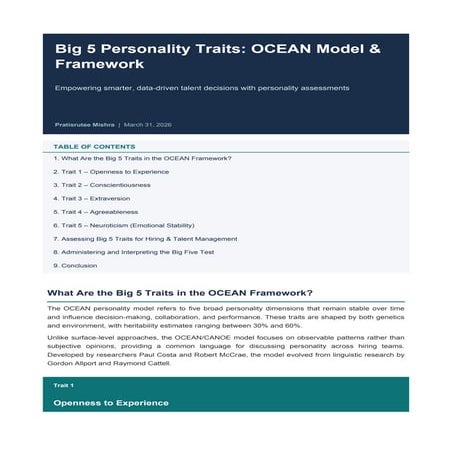How the OCEAN Personality Framework Helps Organizations Make Better ...