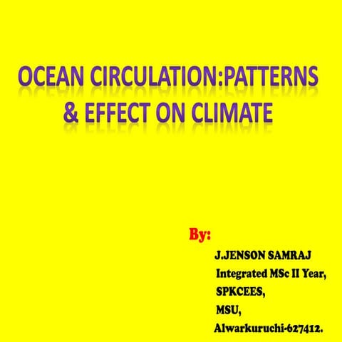 Ocean circulations