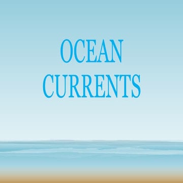 Ocean currents