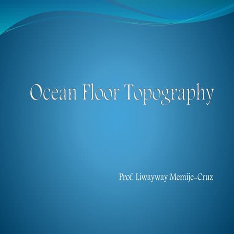 Ocean floor topography