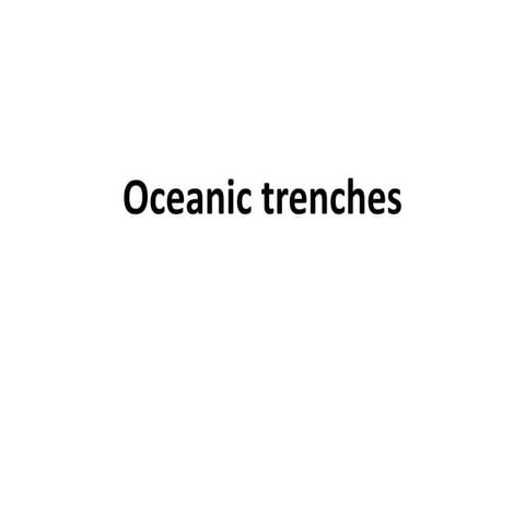 Oceanic trenches