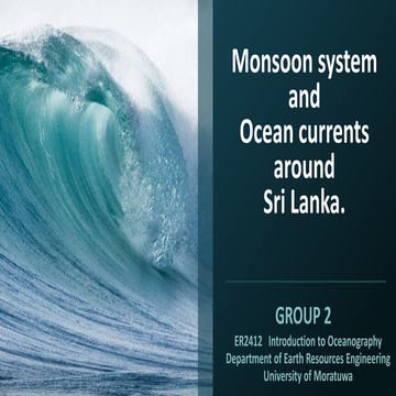 Monsoon system and Ocean currents around Sri Lanka