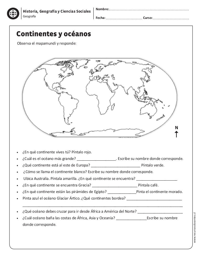 Oceanos Y Continentes