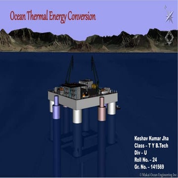 Ocean Thermal Energy Conversion