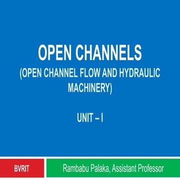 Open Channel Flow