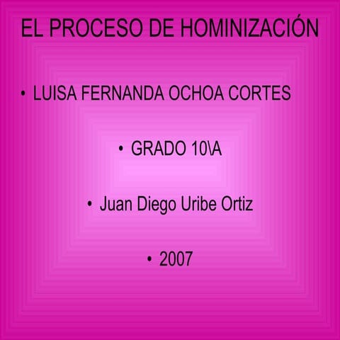 Ocho Luisa Procesodehominizacion