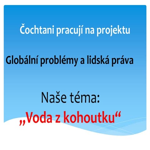 Čochtani pracují na projektu