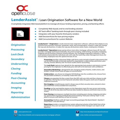 OpenClose Consumer Assist | PDF