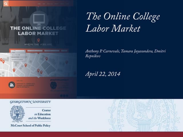 The Online College Labor Market
